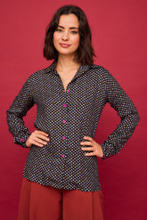Camisa Castaña Negra